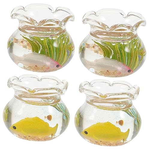 ifundom 4 Stück Mini-Glas-Koi Aquarium Fisch Futterspender Bausatz Schwimmbad für kinderspielzeug kinderknallzeug jucarii pentru copii Miniatur-Dekorationen Heimdekoration ifundom 4 Stück Mini-Glas-Koi Aquarium Fisch Futterspender Bausatz Schwimmbad für kinderspielzeug kinderknallzeug jucarii pentru copii Miniatur-Dekorationen Heimdekoration von ifundom