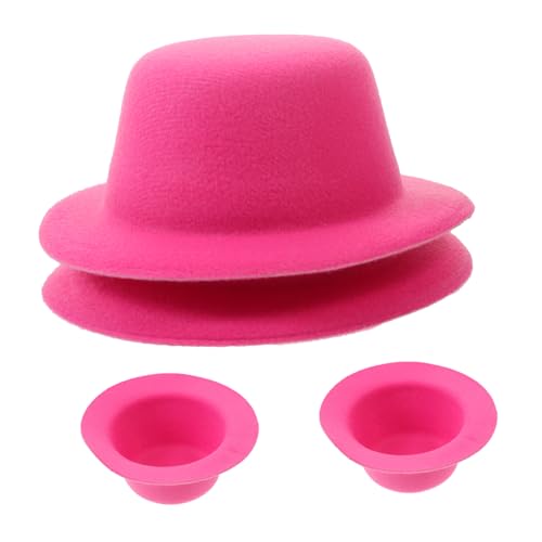 ifundom 4 Stück Mini-Hut Geburtstagshut Partyhüte in großen Mengen verrückter Hut Zylinder für Männer Landhut DIY Basteldekorationen Puppenhaushüte Miniaturhüte zum Basteln Stoff Rosy ifundom 4 Stück Mini-Hut Geburtstagshut Partyhüte in großen Mengen verrückter Hut Zylinder für Männer Landhut DIY Basteldekorationen Puppenhaushüte Miniaturhüte zum Basteln Stoff Rosy von ifundom
