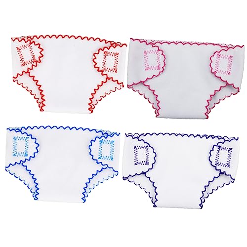 ifundom 4 Stück Mini Puppen Stoffwindeln Babypuppen Puppenwindeln Mini Puppen Reborn Babypuppe Töpfchen Cabbage Patch Puppenkleidung Windeln Spielzeugpuppen Kinderwagen von ifundom