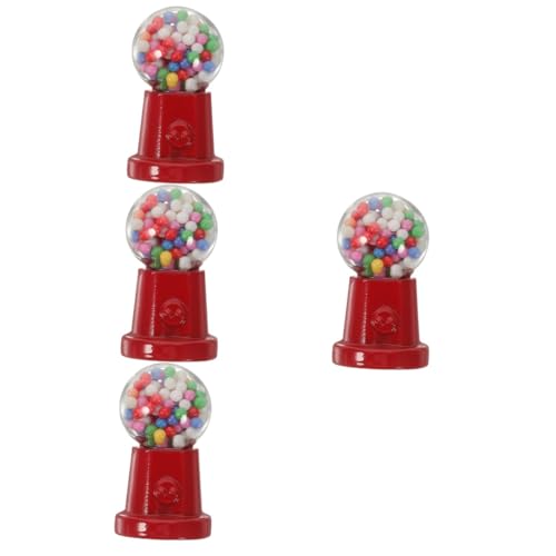 ifundom 4 Stück Mini-süßigkeitsmaschine Vorgeben Verkaufsautomaten Süßigkeiten Aus Einem Kaugummiautomaten Greifende Fangmaschine Ornament Möbel Kunststoff Ob11 Klein Rot Spielzeug von ifundom