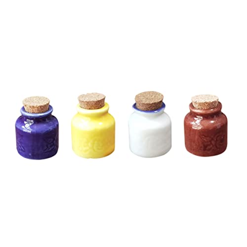ifundom Keramikdosen Mit Deckel 4 Stück Einmachglas Mini-Set Gewürzdosen Wanddekoration Küche Sammlerstück Heimdekoration ifundom Keramikdosen Mit Deckel 4 Stück Einmachglas Mini-Set Gewürzdosen Wanddekoration Küche Sammlerstück Heimdekoration von ifundom