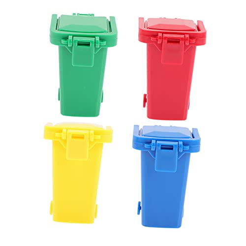ifundom 4 Stück Müllsortierbehälter klopfen Kind Auto Mülleimer Schreibtisch-Mülltonne intelligente Spiele Es Trash can Trash Bin Garbage Bin abfall Eimer -Mülltonnen Abs Colorful von ifundom