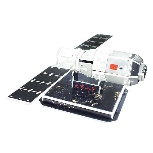 ifundom 4 Stück Papierhandarbeitssatellit hühner Toy Set rätselspiel -Set papierbasteln Raumschiff-Handwerksmodell 3D-Puzzle Papier 3D Raumschiff Black von ifundom