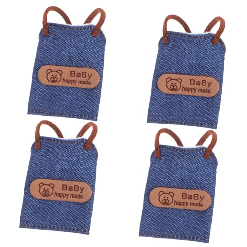 ifundom 4 Stück Puppenhaus Schürzen Jeansschürze Für Puppen Halbpuppen Schürzen Puppen Backzubehör Puppenhaus Mini Puppenkleid Zubehör Puppenkoch von ifundom