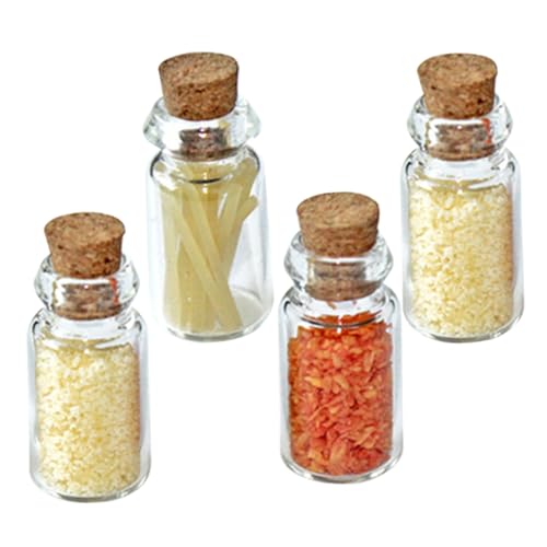 ifundom Gewürzgläser Für Puppenhäuser – 4 Mini-Flaschen Waage Glas Kinderspielzeug Kreative Miniaturen Für Das Spielzimmer ifundom Gewürzgläser Für Puppenhäuser – 4 Mini-Flaschen Waage Glas Kinderspielzeug Kreative Miniaturen Für Das Spielzimmer von ifundom
