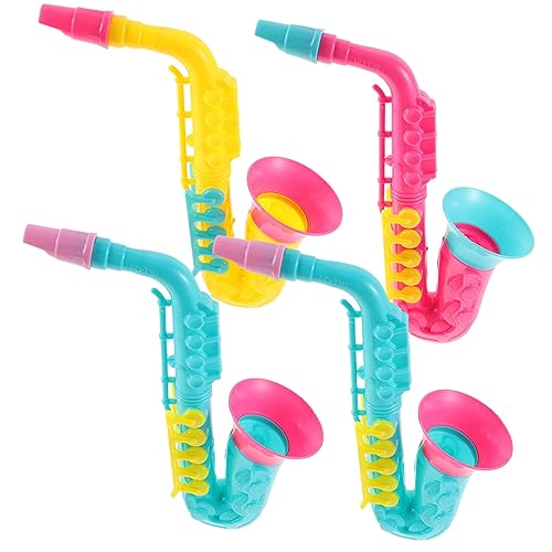 ifundom 4 Stück Saxophon Spielzeug Anfänger Saxophon Pädagogisches Spielzeug Tragbares Saxophon Kinder Saxophon Spielzeug Musikalisches Spielzeug Für Kinder Frühes Pädagogisches von ifundom