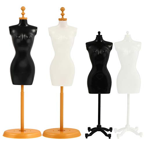 ifundom 4 Stück Schaufensterpuppenständer Zubehör Miniatur Kleid Puppe Schaufensterpuppe Nähen Puppenständer Puppe Rock Schaufensterpuppe Mini-Mannequin-Modell Plastik Black ifundom 4 Stück Schaufensterpuppenständer Zubehör Miniatur Kleid Puppe Schaufensterpuppe Nähen Puppenständer Puppe Rock Schaufensterpuppe Mini-Mannequin-Modell Plastik Black von ifundom