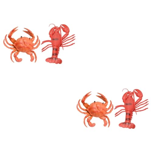 ifundom 4 Stück Simulation Krabbe Simulationskrabbe Kinderspielzeug kreativität kreativekraft kindercroks Crabs Spielzeuge Modelle gefälschter Hummer Meerestiermodell Ozean Prise Musik von ifundom