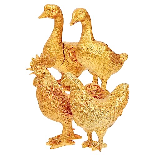ifundom 4 Stück Simulationstiermodell Tiere Wasserspielzeug Goldene Tierstatue Kleine Tierfiguren Tierspielzeug Für Hühnerspielzeug Kleines Tier Henne Figur Gans Plastik ifundom 4 Stück Simulationstiermodell Tiere Wasserspielzeug Goldene Tierstatue Kleine Tierfiguren Tierspielzeug Für Hühnerspielzeug Kleines Tier Henne Figur Gans Plastik von ifundom