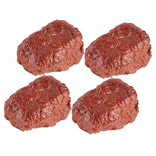 ifundom 4 Stücke Lebensechte Gefälschte Rindfleisch Block Modell Aussehende Gefälschte Spielzeug Für Jungen Und Mädchen Rollenspiel von ifundom