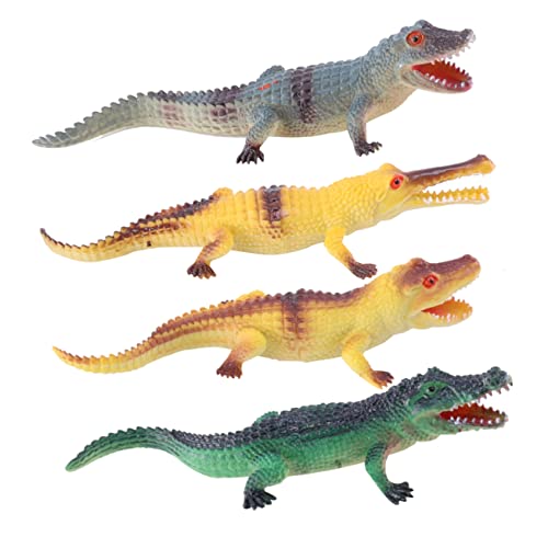 ifundom 4 Stück Simuliertes Krokodilmodell Realistisches Alligatormodell Krokodilfiguren Für, Tierfiguren Kognitives Für Die Frühe Bildung PVC von ifundom