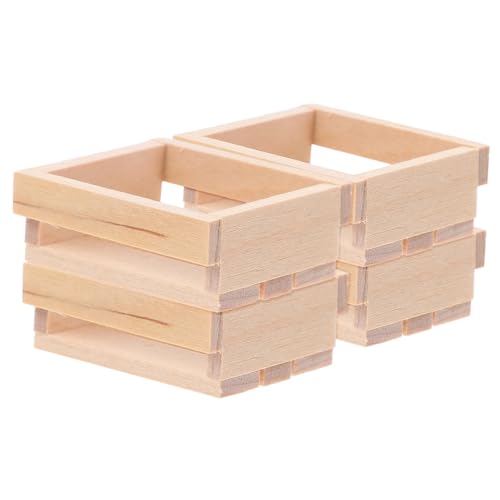 ifundom 4 Stück Stilvolle Kisten für Puppenhaus Dekoration Vielseitig Einsetzbar für Miniaturgärten und Aufbewahrung Elegantes Design aus Holz ifundom 4 Stück Stilvolle Kisten für Puppenhaus Dekoration Vielseitig Einsetzbar für Miniaturgärten und Aufbewahrung Elegantes Design aus Holz von ifundom