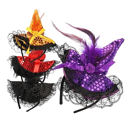 ifundom 4 Stück Stirnband Halloween-kostüme Für Sensenmann Kopfbedeckung Hexenhut Für Skelettkostüm Für Hexenkostüm Für Zaubererhut Tragbares Haarband Feder ifundom 4 Stück Stirnband Halloween-kostüme Für Sensenmann Kopfbedeckung Hexenhut Für Skelettkostüm Für Hexenkostüm Für Zaubererhut Tragbares Haarband Feder von ifundom