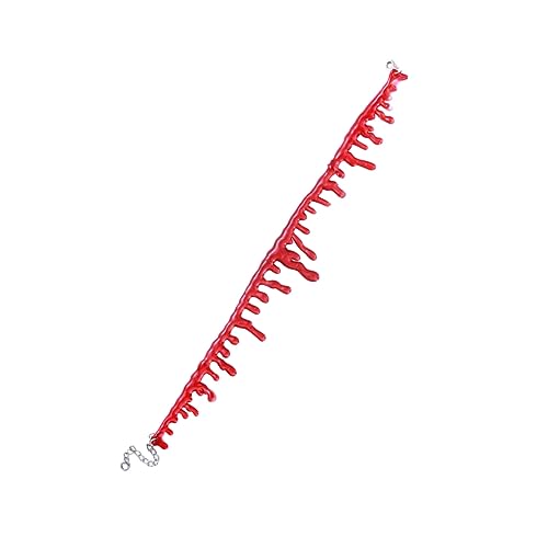 ifundom 4 Stück Teiliges Gothic Halloween Rote Handgemachte Schminkkette Blutverschmierte Choker für Party Ball Karneval Erwachsene ifundom 4 Stück Teiliges Gothic Halloween Rote Handgemachte Schminkkette Blutverschmierte Choker für Party Ball Karneval Erwachsene von ifundom