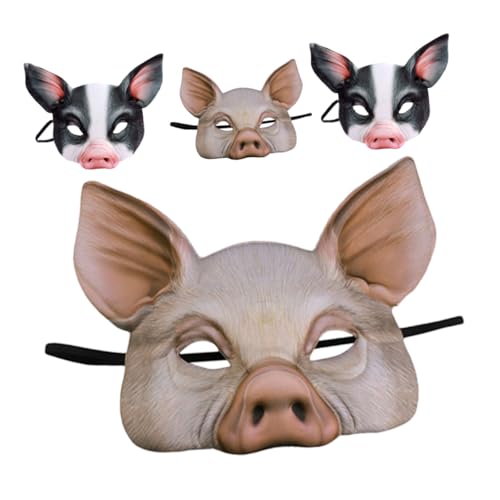 ifundom 4 Stück Teiliges Schweinemasken- Halbes Tiergesicht Leichter Atmungsaktiv Komfortabel für Karneval Maskenball Fasching und Kostümparty Weiß und Schwarz Party-accessoire ifundom 4 Stück Teiliges Schweinemasken- Halbes Tiergesicht Leichter Atmungsaktiv Komfortabel für Karneval Maskenball Fasching und Kostümparty Weiß und Schwarz Party-accessoire von ifundom