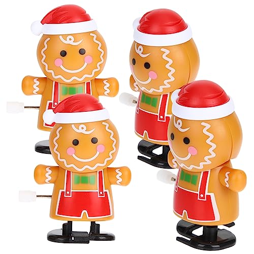 ifundom 4 Stücke Weihnachten Wind up Spielzeug Lebkuchen Mann Kinder Spielzeug Sicher Spaß Interaktive Spielzeug von ifundom