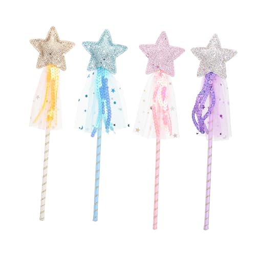 ifundom 4 Stück Zauberstab Fairy Wand für Toy for The Teachers Kid Toys Kinderspielzeug für Mädchen Feenhaftes Feenstab für Mädchen dekorativer Feenstab PVC ifundom 4 Stück Zauberstab Fairy Wand für Toy for The Teachers Kid Toys Kinderspielzeug für Mädchen Feenhaftes Feenstab für Mädchen dekorativer Feenstab PVC von ifundom