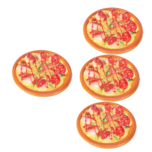 ifundom 4 Stück Pizza-Spielzeug Spielzeuge Kinderspielzeug gefälschte Pizza Essen Spielen Modelle gefälschtes Essen Pizza-Display-Requisite Spielzeugnahrung für die Kinderküche Miniatur von ifundom