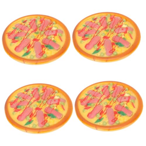 ifundom 4 Stück Gefälschte Pizza-Fotografie-Requisite Pizza-Modell Vorschulspiele Restaurant Spielen Gefälschte Cupcakes Künstlicher Nachtisch Spielsets Ornamente Lebensmittel Kind PVC von ifundom