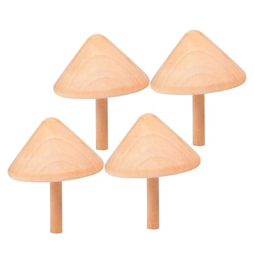 ifundom Holzkreisel-Spielzeug Für Kinder 4 Stück Handgefertigt Lernspielzeug Traditionelle Holzkreisel Lustige Kreisel-spielsachen von ifundom