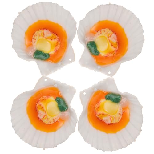 ifundom 4 Stück künstliche Jakobsmuschel simuliertes Meeresfrüchtespiel Essen so tun, würden Spielspielzeug vorgeben Essensmodell PVC ifundom 4 Stück künstliche Jakobsmuschel simuliertes Meeresfrüchtespiel Essen so tun, würden Spielspielzeug vorgeben Essensmodell PVC von ifundom