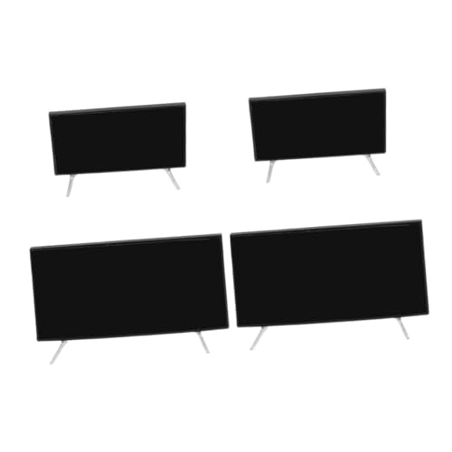 ifundom 4 Stücke Maßstab Realistisch Gestaltete Kleine Fernseher für Puppenhäuser Platzsparende Miniaturdekoration für Wohnzimmer Vielseitig Einsetzbar als Szenenrequisite von ifundom