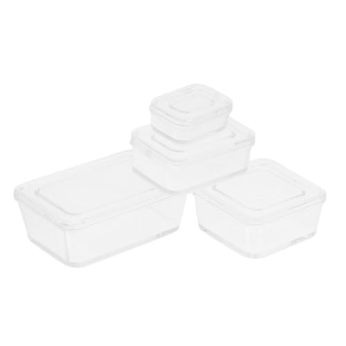 ifundom 4 Teilige Boxen Aufbewahrungsbox Miniatur Stapelkorb Doppelte Lunchbox Snack Durchsichtiges Fach Kekse Wurstwaren Deckelbehälter Vier Tabletts Speisekammer ifundom 4 Teilige Boxen Aufbewahrungsbox Miniatur Stapelkorb Doppelte Lunchbox Snack Durchsichtiges Fach Kekse Wurstwaren Deckelbehälter Vier Tabletts Speisekammer von ifundom