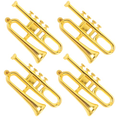 ifundom Puppenhaus Miniatur Instrument Prop 4pcs Realistische Kunststoff Musikinstrumente Puppenhaus Dekoration von ifundom