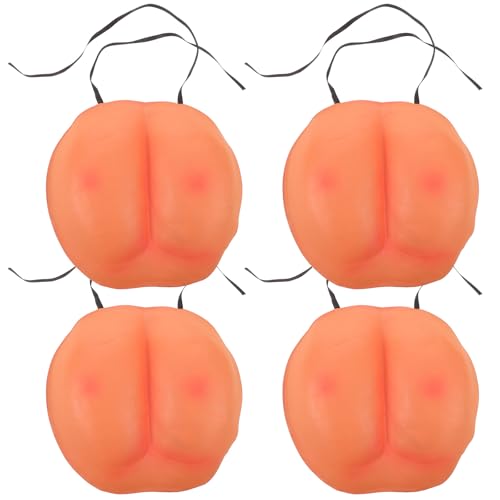 ifundom 4-teiliger Streich-Gesäß-Anzug: Großer Hintern-Anzug für Halloween – Weiche, leichte Requisiten für falsche Hintern – Neuartige Trick-Requisiten mit realistischem Bi-Butts-Design von ifundom