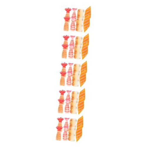ifundom 40 STK Sushi-Simulation Puppenhaus-Miniatur-Sushi verschleißfestes Lebensmitteldekor hochzeitsdeko hochzeits Dekoration Spielzeuge gefälschtes Essen nachgeahmtes Sushi-Spielzeug von ifundom