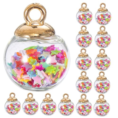 ifundom 40 Stück Band Geburtsstein-Anhänger Ohrring-Charms Dekorationen Perlenkit anhänger spriegel pendant basteln+weihnachten Pailletten-Kugel-Anhänger Charms für DIY-Schmuck Plastik von ifundom