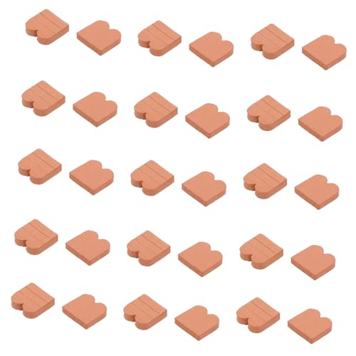 ifundom 40 Stück Miniatur Wellenziegel Braun Realistische Fake Dachziegel und Kleine Bausteine für Puppenhaus Sandtisch-Dekoration und Mini Garten Zubehör von ifundom