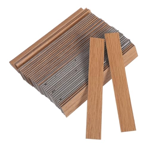 ifundom 40 Stück Puppenhaus 112 Bodenbelag Puppenhaus Holzbodenbrett Selbstklebende Mini Bodenplatten Miniaturmöbel Für DIY Projekte von ifundom