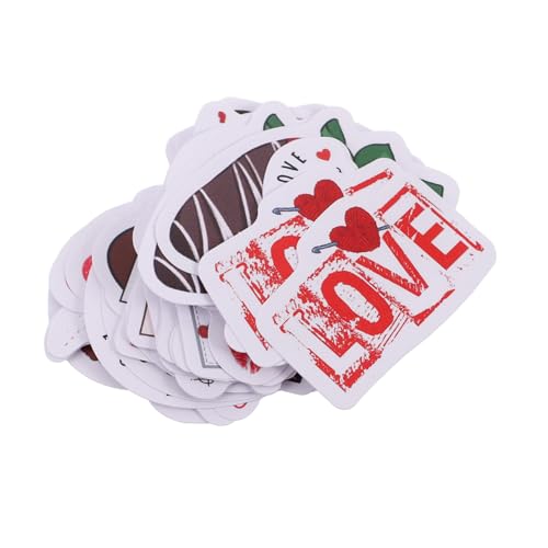 ifundom Süße Herzaufkleber Für Scrapbooking 46-teiliges Valentinstags-Aufkleber-Set Liebesdekor Für Tagebücher von ifundom