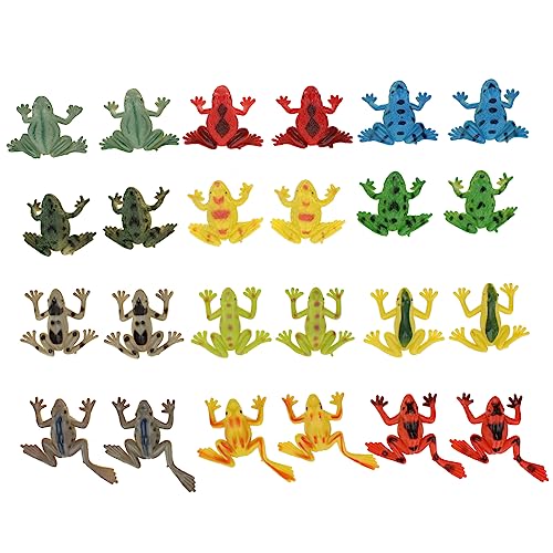 ifundom Spielsets Für Kinder 48 STK Kinderspielzeug Frosch Gartenskulpturen Tier Tropische Tierfiguren Spielzeuge Modelle Mini-Tropenspielzeug Lern Puzzle Spielzeugset von ifundom