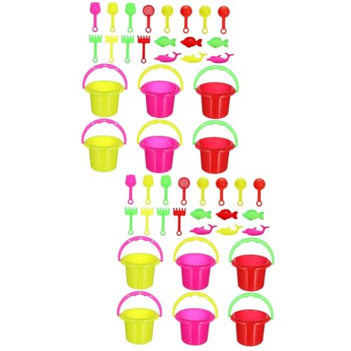 ifundom 48 Stck Teiliges Sandspielzeug für Bunte Mini Strandeimer Leichtes Kreatives Strandspielzeug für Jungen und Mädchen Fördert Spielerische Eltern Junge Mädchen Zufällige Farbe von ifundom