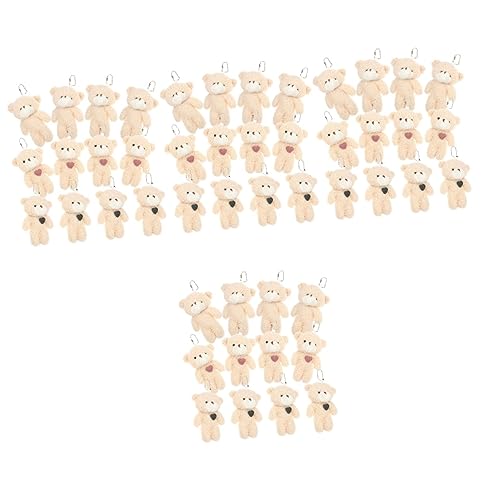 ifundom 48 Stk Teddybär-Puppe Miniaturdekoration Mini-Schlüsselanhänger Plüschbär Schlüsselanhänger Plüschbärchen Schlüsselanhänger die Einkaufstasche Babygeschenke Taschen-Plüsch-Dekor von ifundom