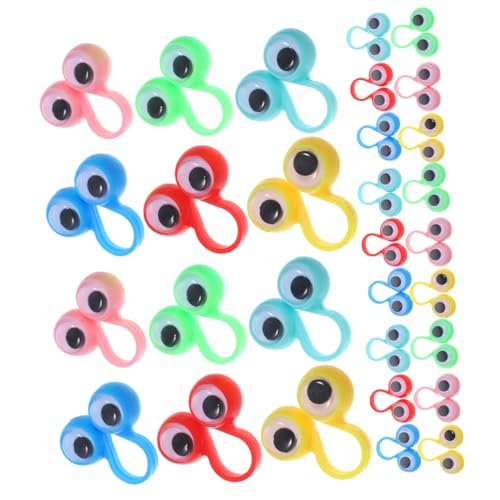 ifundom 48 Stück Augenring Fingerpuppen Augapfel Fingerpuppe Augen Puppenaugen Googeln sankastenspielsachen kindergeburtstags mitgebsel Funny Toys Fingerspielzeug Kinderspielzeug Plastik von ifundom