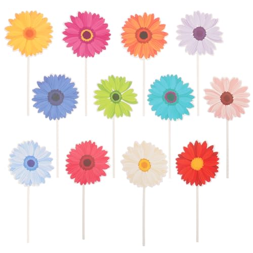 ifundom 48 Stück Cupcake-Topper mit Gänseblümchen-Motiv, Kuchen-Picks, Party-Kuchen-Dekorationen für Frühling, Geburtstag, Babyparty, Hochzeitsbedarf ifundom 48 Stück Cupcake-Topper mit Gänseblümchen-Motiv, Kuchen-Picks, Party-Kuchen-Dekorationen für Frühling, Geburtstag, Babyparty, Hochzeitsbedarf von ifundom