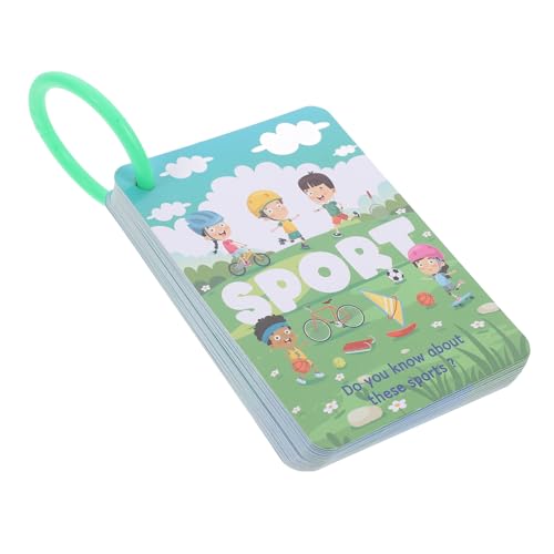 ifundom 48st Früherziehungskarten Kabel Fußball-lernkarten Spiele Lernkarten Für Vorschulkinder Automatischer Messbecher Essenskarten Stecker Phonetik-Flash-Karten Bildkarten Green Papier von ifundom