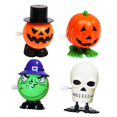 ifundom 4Er Set Halloween- adventsgeschenke leuchtspielzeug glowingtoy Wind-up Glowing Toy Gehendes der Halloween-Karikatur Halloween-Laufspielzeug von ifundom