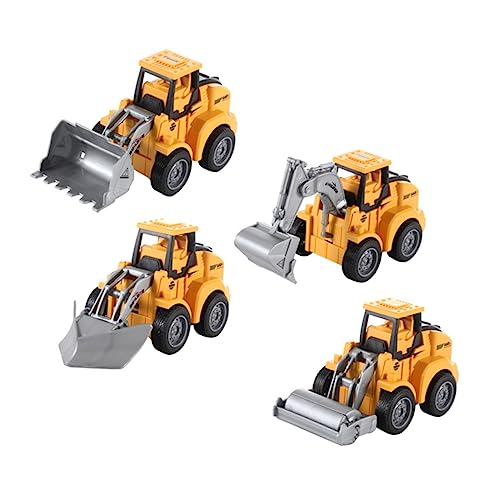 ifundom 4Pcs Baufahrzeug für für kinderspielzeug Baustellenfahrzeuge für Baufahrzeuge für Autospielzeug Kinderversorgung Plastik Yellow von ifundom