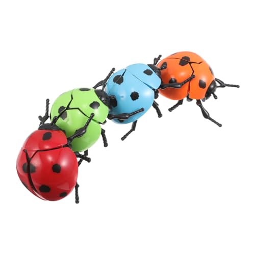 ifundom 4Stücke Aufzieh für Farbenfrohes und Robustes Krabbelkäfer Modell für Kreative Rollenspiele und Tierpartys Sicheres und Langlebiges Kunststoffspielzeug von ifundom