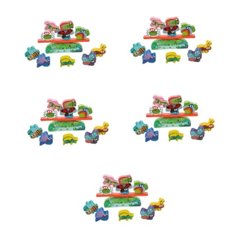 ifundom 5 Sätze Balancieren Sie Die Bausteine Holzspielzeug Für Kleinkinder Spielzeug Für Kinder Stapeln Gleichgewichtsspiel Für Tiere Ausgleichsblöcke Gestapelte Blöcke Sport Eltern-Kind von ifundom