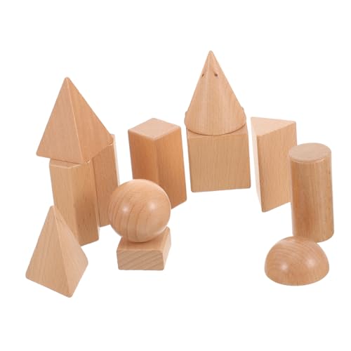 ifundom 5 Sätze Geometrisches Modell Posieren Vorschulspielzeug Geometriemanipulationen Lernspielzeug Für Kleinkinder Ausbildung Lernen Puzzle-Spielzeug Alle Form Jesus Holz 3D Requisiten von ifundom
