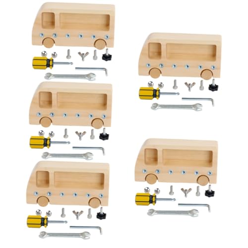 ifundom 5 Sets Busspielzeug Kleinkind Holz Holzschraubenspirale von ifundom