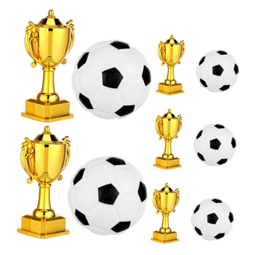ifundom 5 Sets Mini Trophäenbecher Mini Gold Auszeichnungsbecher Aus Kunststoff Fußball Kuchendekoration – Tischdekoration Für Fußballpartys Kleine Trophäe Für Wiederverwendbar von ifundom