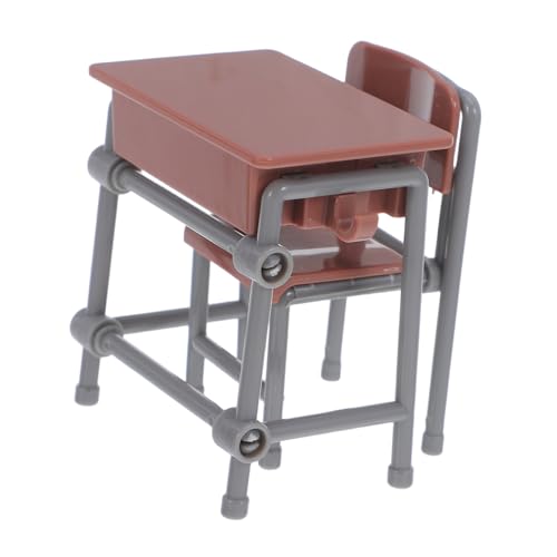 ifundom 5 Sets Miniatur-schultisch Und Stuhl-Set Puppenhaus-zubehör Realistisches Kleines Möbelmodell Für Puppendisplay Klassenzimmer- Lernspielzeug von ifundom