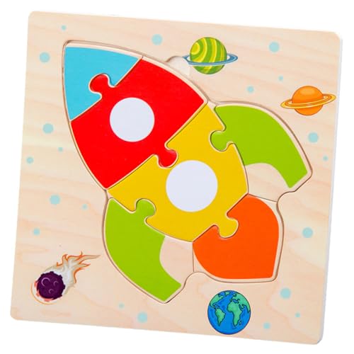 ifundom 5 Stück 1 Satz Cartoon Holzpuzzles kinderzimmerdeko holzspielsachen laubsägen für adventsgeschenke spielwaren Puzzlebrett aus Holz Puzzle für Hölzern von ifundom