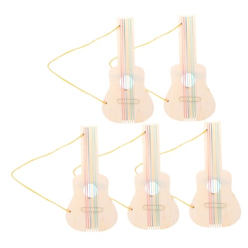 ifundom 5 Stück Doodle-zeichnungsgitarre Akustikgitarrenständer Akustische Gitarre Ständer Gitarre Multi-gitarrenständer Gitarrenspielzeug E-gitarrenständer DIY-Gitarre Bauen Khaki Holz von ifundom